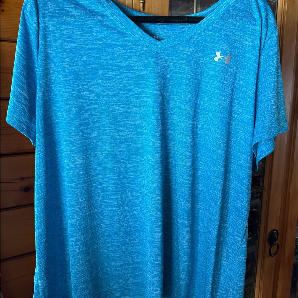 Under Armour Blue Heathered HeatGear 1X LOOSE